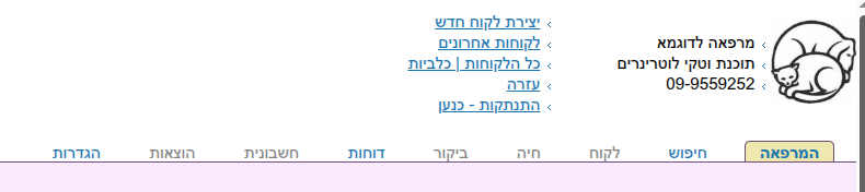 תפריט עליון: